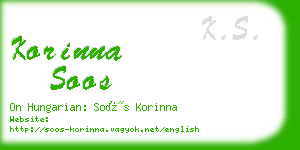 korinna soos business card